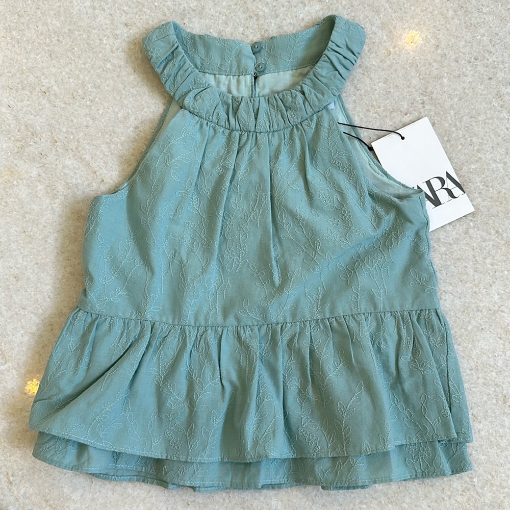 EMBROIDERED HALTER TOP Zara kids - Picture 2 of 5